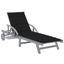 Transat - Acácia - Chaise Longue - Cinza - Almofada Inclusa - Mesa Deslizante