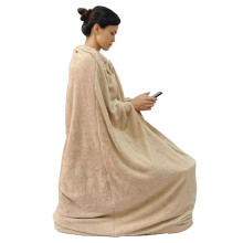 Bathrobes Full Body Steam Protection Soft Unisex Steam Cape For Women Men Spa Sauna Travel Khaki 158cm