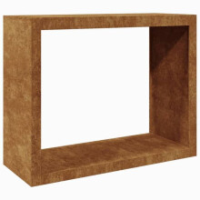 Portante in legno da ardere 100 x 40 x 80 cm acciaio corten Marrone 02_0043702