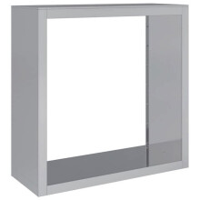 Porta de madeira de aquecimento 100 x 40 x 100 cm aço galvanizado cinza 02_0043689