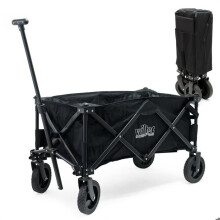 Carrinho de transporte - HELLOSHOP26 - Dobrável - Proteção solar - Capacidade 60 kg - Preto