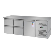 Mesa refrigerada - HELLOSHOP26 - 403 L - 1 porta - 4 gavetas - Termóstato digital