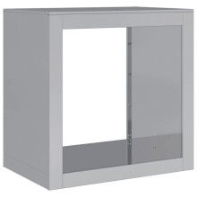 Houtskoolhouder 60 x 40 x 60 cm gegalvaniseerd staal grijs 02_0043730