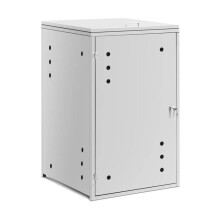 Cache-lixo com revestimento para abrigo de 240 litros, furos de ventilação em aço inoxidável 201 prata metalizada 14_0008482