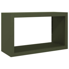 Steun voor brandhout - HELLOSHOP26 - 100 x 40 x 60 cm - Groene staal - Weerbestendig