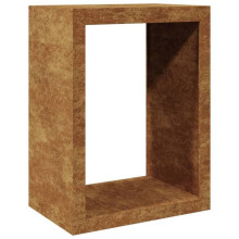 Portante de madeira para lenha 60 x 40 x 80 cm aço corten Marrom 02_0043736