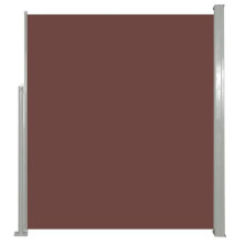 Einziehbares Windschutzverdeck - HELLOSHOP26 - 160 x 500 cm - Sichtschutz - UV-beständig - Braun