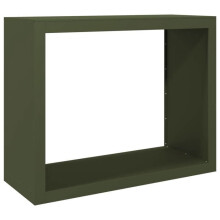 Houtkist 100 x 40 x 80 cm groen staal 02_0043701