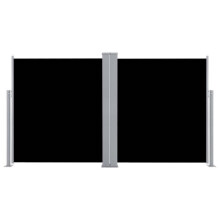 Sichtschutz-Markise - HELLOSHOP26 - Rückziehbar - 140 x 600 cm - Sichtschutz - Schwarz