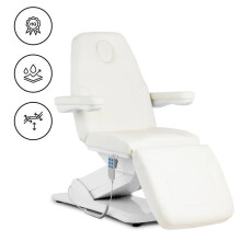 Ästhetischer Stuhl - HELLOSHOP26 - 150 kg - Verstellbar - Kunstleder - Weiß 192x90x82 cm