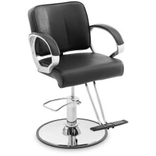 Friseurstuhl - HELLOSHOP26 - Ergonomisch - Höhenverstellbar - Max. Belastung 180 kg - Schwarz