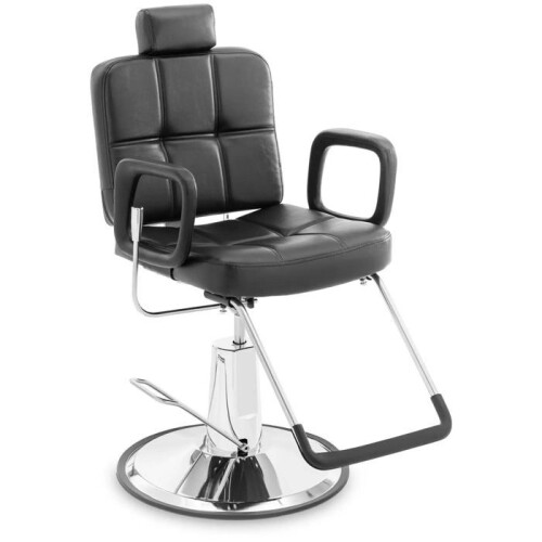 Friseurstuhl - HELLOSHOP26 - Ergonomisch - 150 kg - Höhenverstellbar - Schwarz