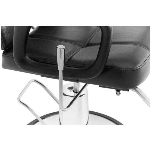 Friseurstuhl - HELLOSHOP26 - Ergonomisch - 150 kg - Höhenverstellbar - Schwarz 2