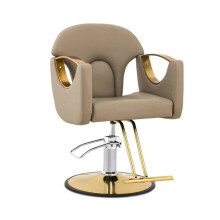 Friseurstuhl - HELLOSHOP26 - Ergonomisch - Edelstahl - Verstellbar 55-65 cm - 180 kg