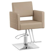 Friseurstuhl - HELLOSHOP26 - Ergonomisch - Verstellbar 45-55 cm - Edelstahl - 150 kg