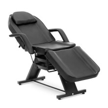 Ästhetischer Sessel - HELLOSHOP26 - 200 kg - Edelstahl - Schwarzes PVC - Verstellbar 65-76 cm