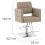 Kapperstoel - HELLOSHOP26 - Ergonomisch - RVS - Verstelbaar 45-55 cm - 150 kg 5