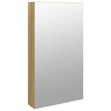 Armadio per gioielli - HELLOSHOP26 - Specchio con illuminazione a LED - Legno marrone - Design contemporaneo - 37,5x10x67 cm