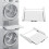 Kit de superposition - HELLOSHOP26 - Universel - Tablette coulissante - Blanc - 60 cm 2