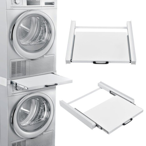 Kit de superposition - HELLOSHOP26 - Universel - Tablette coulissante - Blanc - 60 cm 1