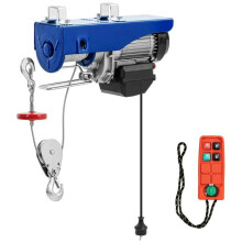 Treuil elétrico 1350 watts 800 kg 12 m com controle remoto alumínio aço azul 14_0010147