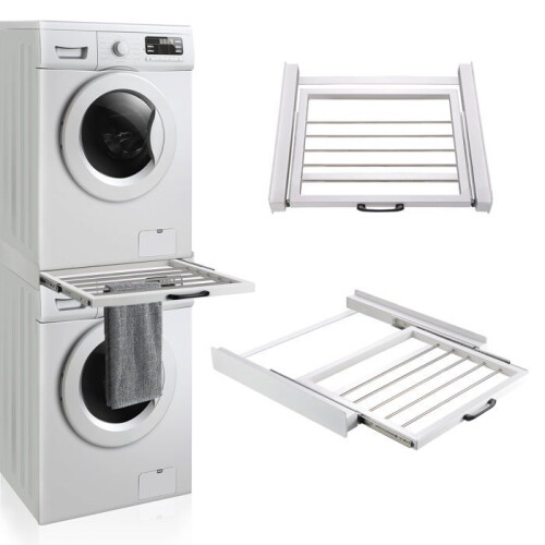 Kit de superposition - HELLOSHOP26 - 60 cm - Blanc - Porte-serviettes - Antidérapant 1
