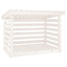 Suporte para lenha porta-bilhetes organização armazenamento 108 x 73 x 79 cm madeira de pinho branco 02_0045115