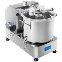Cortadora de cocina profesional - HELLOSHOP26 - 9 litros - Acero plateado - 1800W - Seguridad reforzada