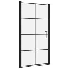 Duschkabine - HELLOSHOP26 - Sicherheitsglas - Aluminium - Schwarz