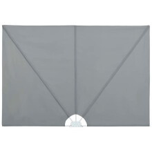 Auvent paravent rétractable - Helloshop26 - 240 x 160 cm - Gris - Résistant aux UV - Pliable