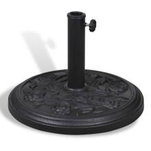 Pied socle base de parasol rond en résine noir 9 kg diamètre 38 et 48 mm 2202080