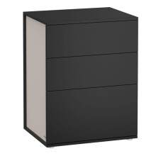 Mesa de cabeceira - HELLOSHOP26 - Moderna - 3 gavetas - Bege - Painel de aglomerado