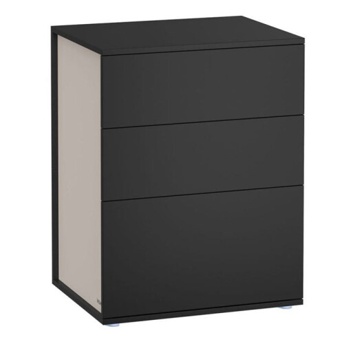 Nachttisch - HELLOSHOP26 - Modern - 3 Schubladen - Beige - Spanplatte