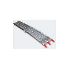 Vouwbare motorlaadhelling van aluminium tot 340 kg 220 x 28 cm grijs 3416050