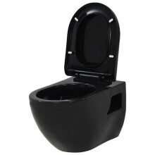 Inodoro de cerámica suspendido para baño, taza de inodoro negra 02_0003572