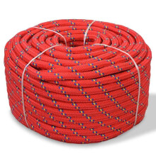 Cuerda de barco de polipropileno rojo de 12 mm, cuerda de elevación, cuerda en bobina 02_0003338