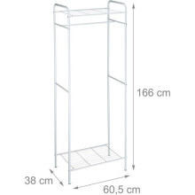 Portant à vêtements tringle 166 cm blanc 13_0002132