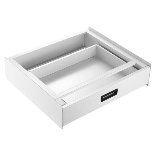 Kit de superposition pour lave linge seche linge standard 60 cm avec tiroir blanc
