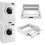 Kit de superposition pour lave linge seche linge standard 60 cm avec tiroir blanc 2