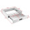 Kit de superposition pour lave linge seche linge standard 60 cm avec tiroir blanc 3