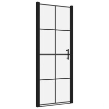 "Duschkabine Badezimmer Toilette Wasserraum Haus Innenraum gehärtetes Glas 81x195 cm schwarz"