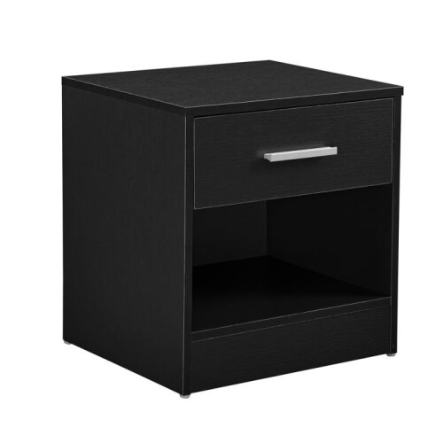 Nachttisch Kommode mit Schublade 38 cm schwarz 03_0004203