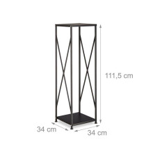Estante de chimenea de acero 111 cm negro 13_0001082