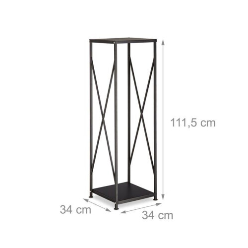 Étagère de cheminée acier 111 cm noir 13_0001082