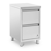 Móvel de cozinha profissional baixo 2 gavetas 50 x 60 cm aço inoxidável 14_0009341