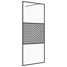 Duschwand mit Glas Badewannenwand Badezimmerzubehör Duschtrennwand Innen ESG klar 80x