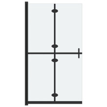 Duschwand - HELLOSHOP26 - Faltbar - 5mm Sicherheitsglas - Matt Schwarz - 70x190cm