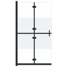 Faltbare Duschwand Badewannentrennwand Badezimmerzubehör Duschtrennwand für Innenräume ESG-Glas 80x190 cm