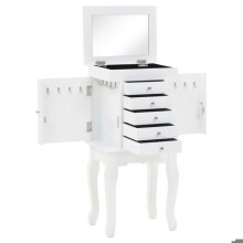 Buffet molto armadio console mobile di stoccaggio per gioielli su piedi bianchi 4402050