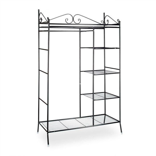 Penderie com capa 172 cm metal preto 13_0001960